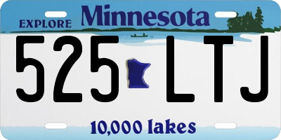 MN license plate 525LTJ
