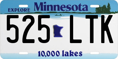 MN license plate 525LTK