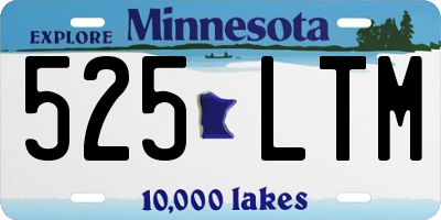 MN license plate 525LTM