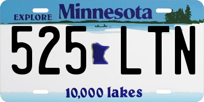 MN license plate 525LTN