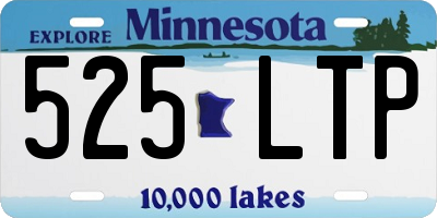 MN license plate 525LTP