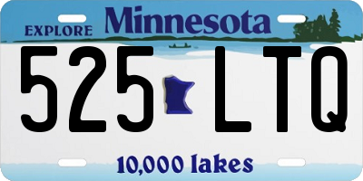 MN license plate 525LTQ