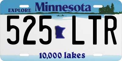 MN license plate 525LTR