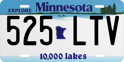 MN license plate 525LTV