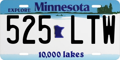 MN license plate 525LTW