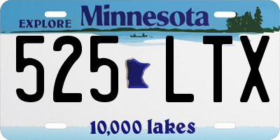 MN license plate 525LTX