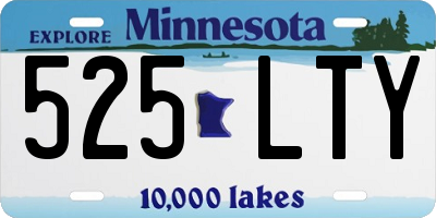 MN license plate 525LTY