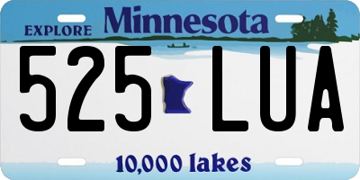 MN license plate 525LUA
