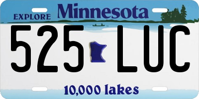 MN license plate 525LUC