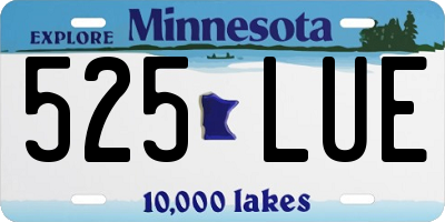 MN license plate 525LUE