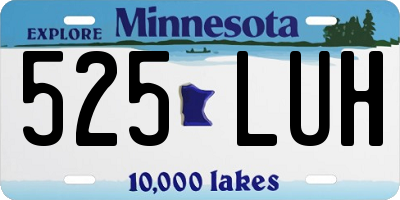MN license plate 525LUH