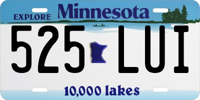 MN license plate 525LUI