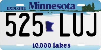 MN license plate 525LUJ
