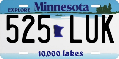 MN license plate 525LUK