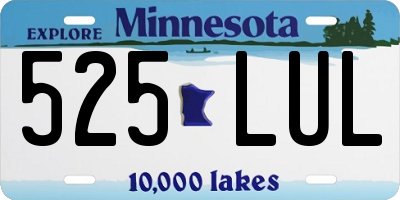 MN license plate 525LUL