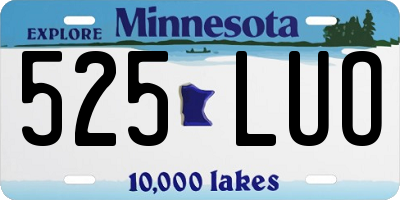 MN license plate 525LUO