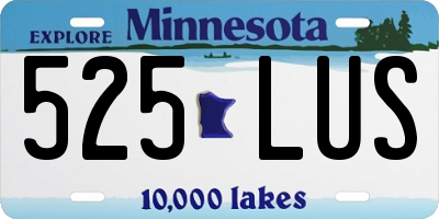 MN license plate 525LUS