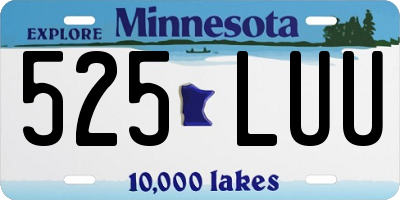 MN license plate 525LUU