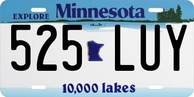 MN license plate 525LUY