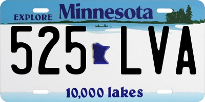 MN license plate 525LVA