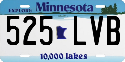 MN license plate 525LVB