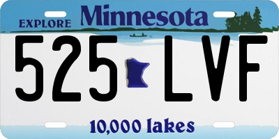MN license plate 525LVF