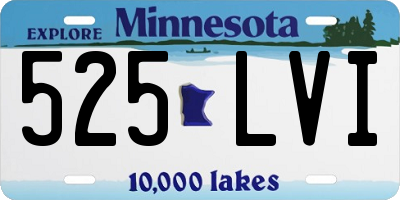 MN license plate 525LVI