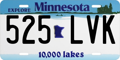 MN license plate 525LVK