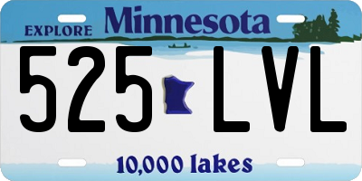 MN license plate 525LVL