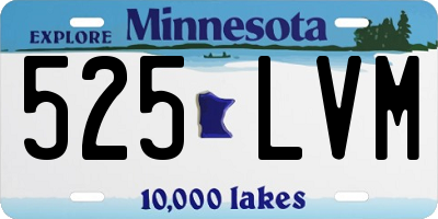 MN license plate 525LVM