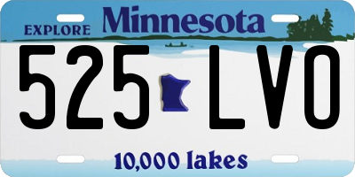 MN license plate 525LVO