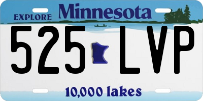 MN license plate 525LVP