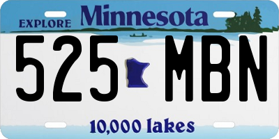 MN license plate 525MBN