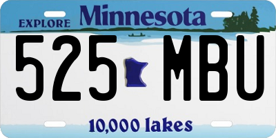 MN license plate 525MBU