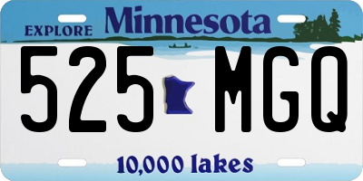 MN license plate 525MGQ