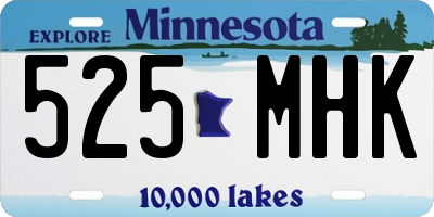 MN license plate 525MHK