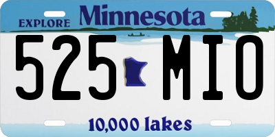 MN license plate 525MIO
