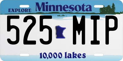 MN license plate 525MIP