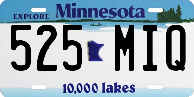 MN license plate 525MIQ