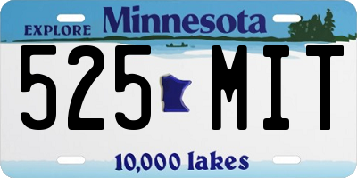 MN license plate 525MIT