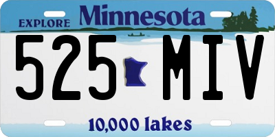 MN license plate 525MIV