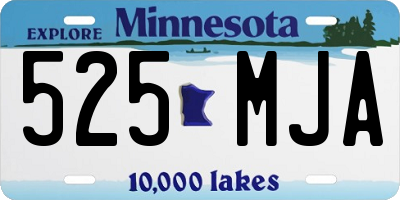 MN license plate 525MJA