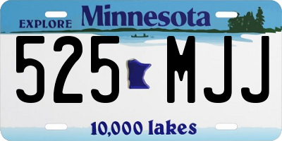 MN license plate 525MJJ