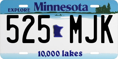MN license plate 525MJK