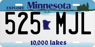 MN license plate 525MJL