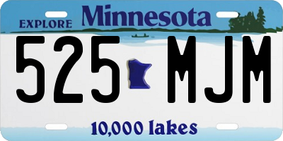 MN license plate 525MJM