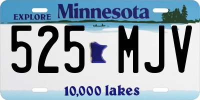 MN license plate 525MJV
