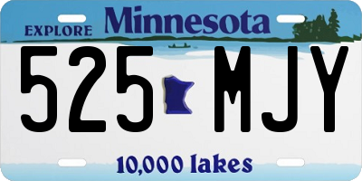 MN license plate 525MJY
