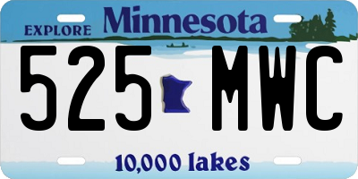 MN license plate 525MWC