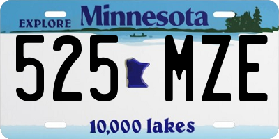 MN license plate 525MZE
